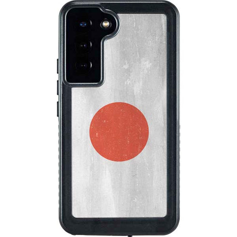 Japanese Flag Distressed Galaxy S23 Plus Waterproof Case