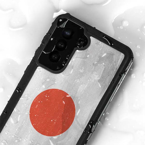 Japanese Flag Distressed Galaxy S23 Plus Waterproof Case