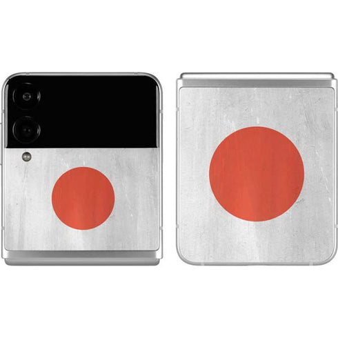 Japanese Flag Distressed Galaxy Z Flip4 5G Skin