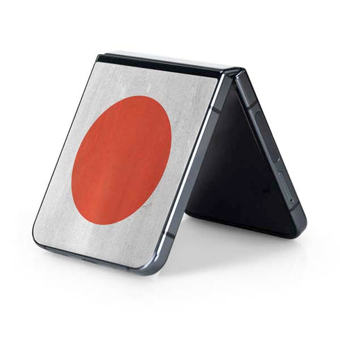 Japanese Flag Distressed Galaxy Z Flip5 5G Skin