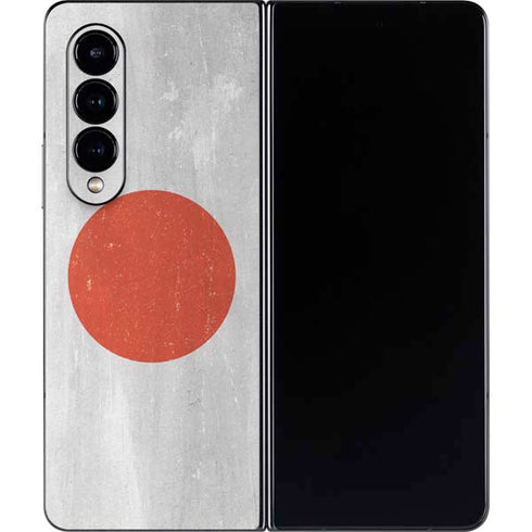 Japanese Flag Distressed Galaxy Z Fold4 5G Skin