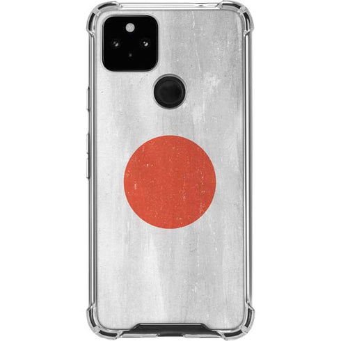 Japanese Flag Distressed Google Pixel 4a 5G Clear Case