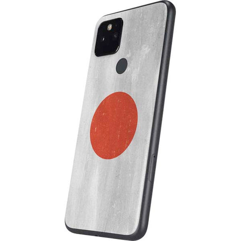 Japanese Flag Distressed Google Pixel 5 Skin