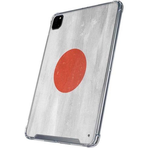 Japanese Flag Distressed iPad Pro 12.9in (2020) Clear Case