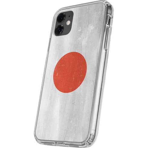 Japanese Flag Distressed iPhone 11 Clear Case