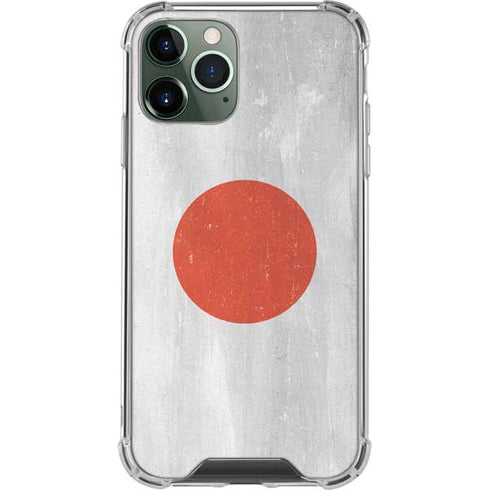 Japanese Flag Distressed iPhone 11 Pro Max Clear Case