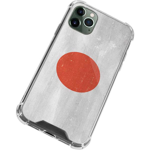 Japanese Flag Distressed iPhone 11 Pro Max Clear Case