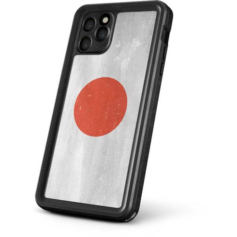 Japanese Flag Distressed iPhone 11 Pro Max Waterproof Case