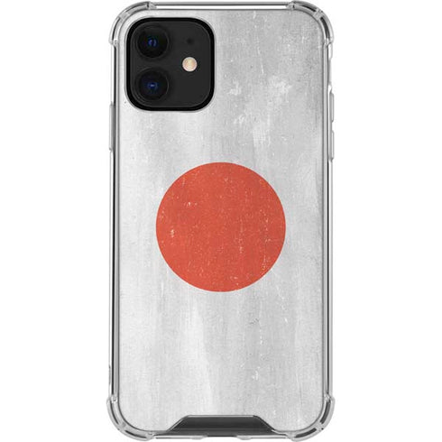 Japanese Flag Distressed iPhone 12 Mini Clear Case