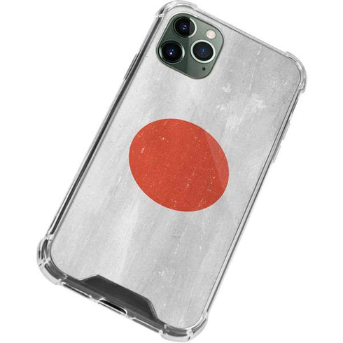 Japanese Flag Distressed iPhone 12 Pro Clear Case