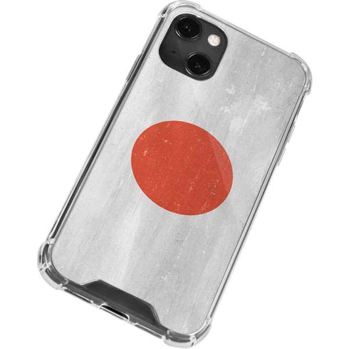 Japanese Flag Distressed iPhone 13 Mini Clear Case