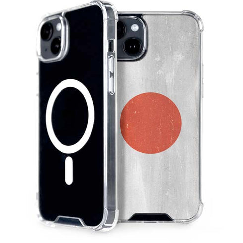 Japanese Flag Distressed iPhone 14 Plus MagSafe Case