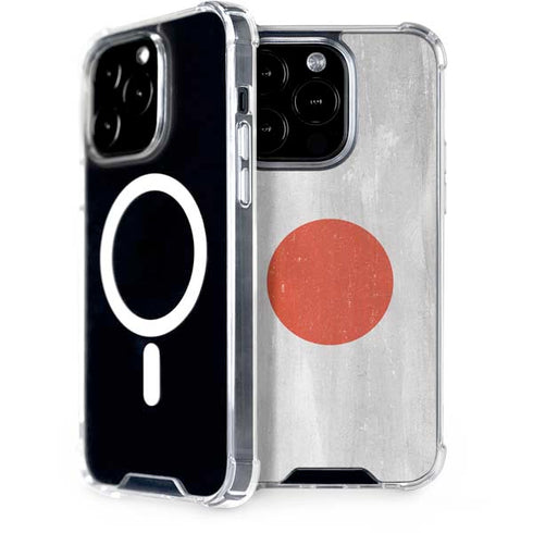 Japanese Flag Distressed iPhone 14 Pro MagSafe Case