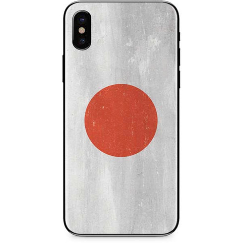 Japanese Flag Distressed iPhone X Skin