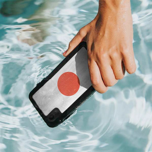 Japanese Flag Distressed iPhone XR Waterproof Case
