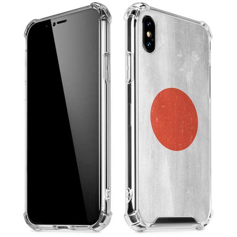 Japanese Flag Distressed iPhone XS Max Clear Case