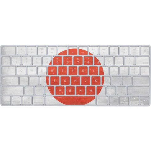Japanese Flag Distressed Magic Keyboard Skin
