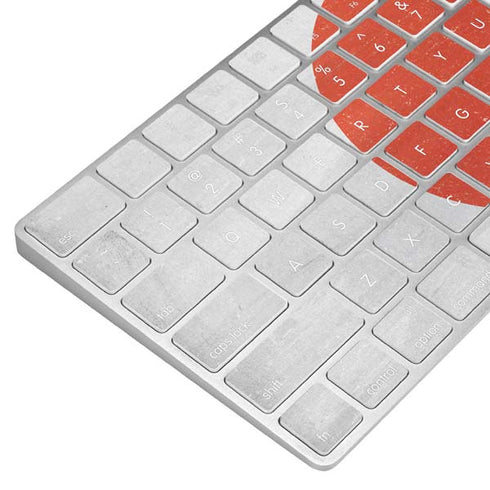 Japanese Flag Distressed Magic Keyboard Skin