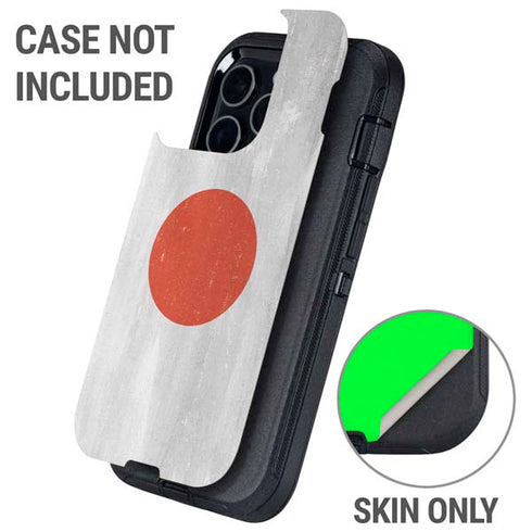 Japanese Flag Distressed Otterbox Defender iPhone Skin
