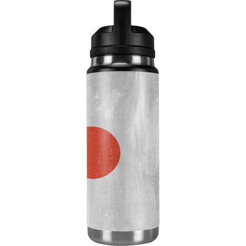 Japanese Flag Distressed YETI Rambler 26oz Bottle Skin