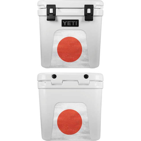 Japanese Flag Distressed YETI Roadie 24 Hard Cooler Skin