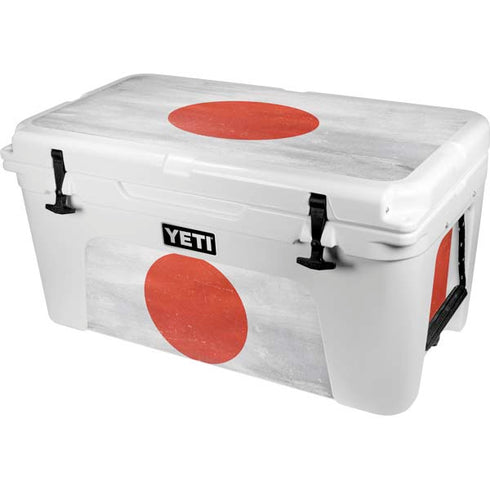 Japanese Flag Distressed YETI Tundra 65 Hard Cooler Skin