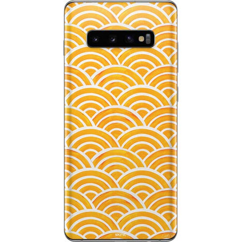 Cat Coq Japanese Wave Galaxy S10 Plus Skin