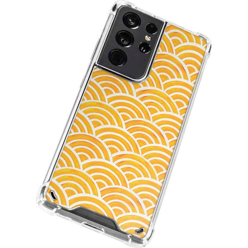 Cat Coq Japanese Wave Galaxy S21 Ultra 5G Clear Case