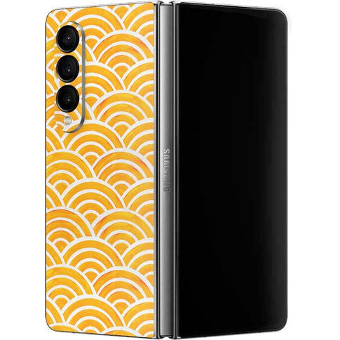 Cat Coq Japanese Wave Galaxy Z Fold4 5G Skin