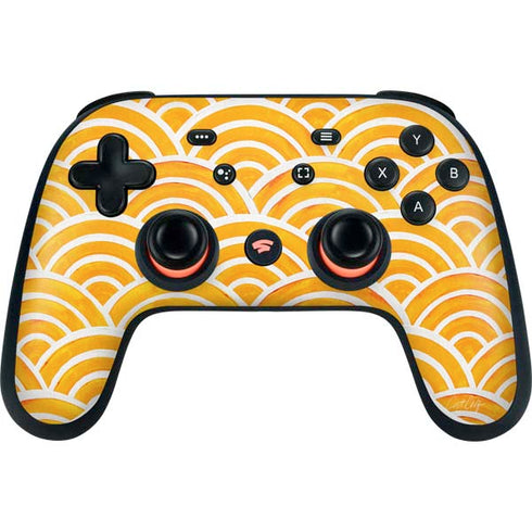 Cat Coq Japanese Wave Google Stadia Controller Skin