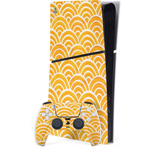 Japanese Wave by Cat Coq PS5 Slim Digital Edition Console Skin