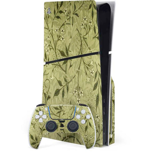 Jasmine by William Morris PS5 Slim Disk Bundle Skin