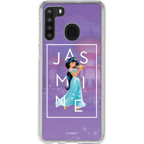 Disney Princess Jasmine Magic Lamp Galaxy A21 Clear Case