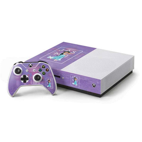 Disney Princess Jasmine Magic Lamp Xbox One S Console and Controller Bundle Skin