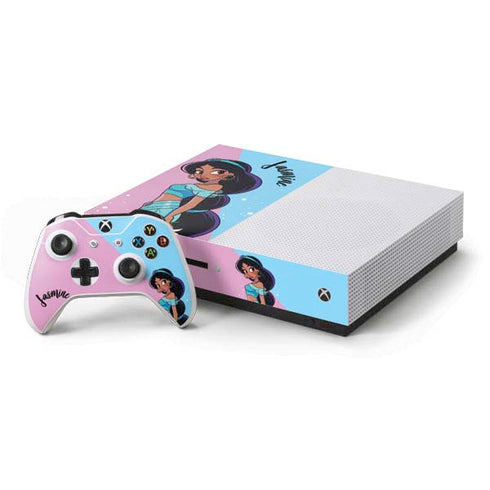 Disney Princess Jasmine Art Xbox One S Console and Controller Bundle Skin
