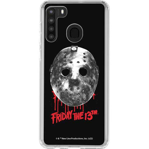 Warner Bros Friday the 13th Jason Voorhees Dripping Mask Galaxy A21 Clear Case