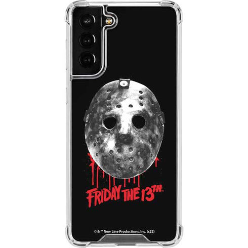 Warner Bros Friday the 13th Jason Voorhees Dripping Mask Galaxy S21 FE Clear Case