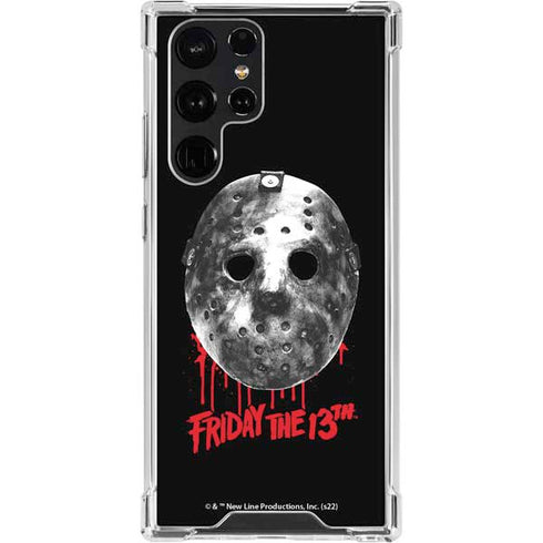 Warner Bros Friday the 13th Jason Voorhees Dripping Mask Galaxy S22 Ultra Clear Case