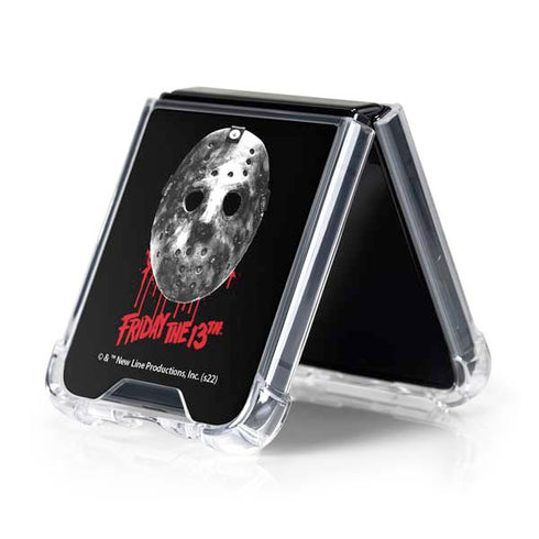 Warner Bros Friday the 13th Jason Voorhees Dripping Mask Galaxy Z Flip5 5G Clear Case