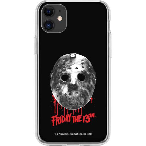 Warner Bros Friday the 13th Jason Voorhees Dripping Mask iPhone 11 Clear Case