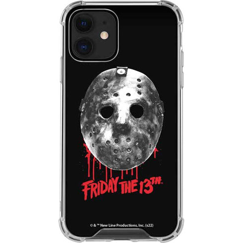 Warner Bros Friday the 13th Jason Voorhees Dripping Mask iPhone 12 Mini Clear Case