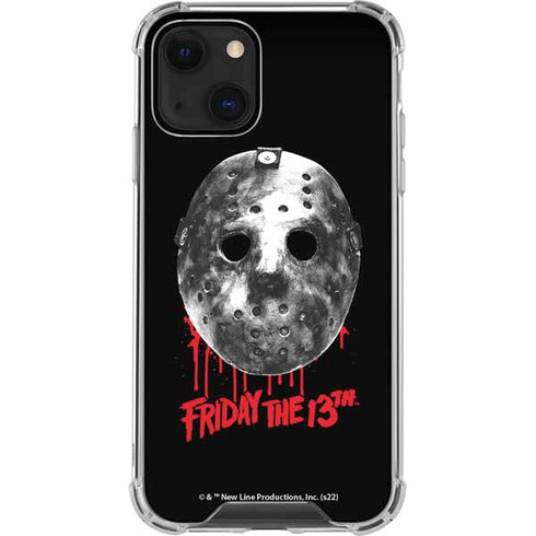 Warner Bros Friday the 13th Jason Voorhees Dripping Mask iPhone 13 Mini Clear Case