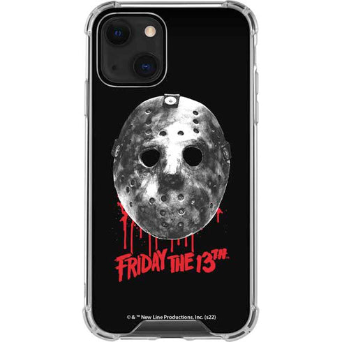 Warner Bros Friday the 13th Jason Voorhees Dripping Mask iPhone 14 Plus Clear Case