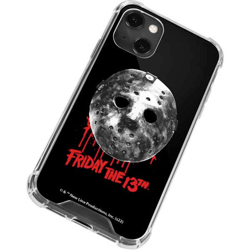 Warner Bros Friday the 13th Jason Voorhees Dripping Mask iPhone 14 Plus Clear Case