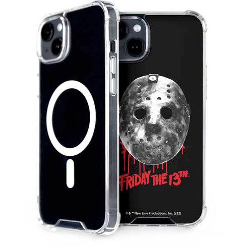 Warner Bros Friday the 13th Jason Voorhees Dripping Mask iPhone 15 Plus MagSafe Case