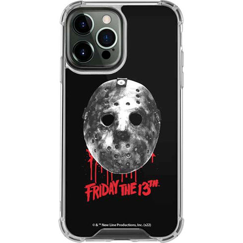 Warner Bros Friday the 13th Jason Voorhees Dripping Mask iPhone 14 Pro Max Clear Case
