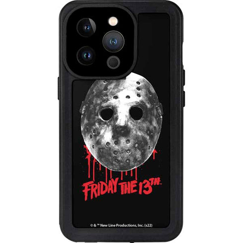Warner Bros Friday the 13th Jason Voorhees Dripping Mask iPhone 14 Pro Waterproof Case