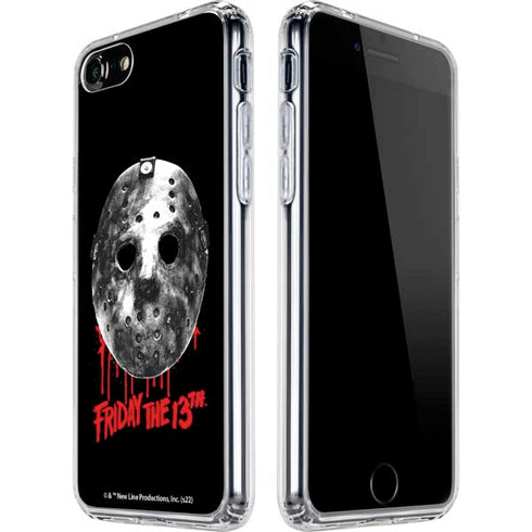 Warner Bros Friday the 13th Jason Voorhees Dripping Mask iPhone SE (2nd & 3rd Gen) Clear Case