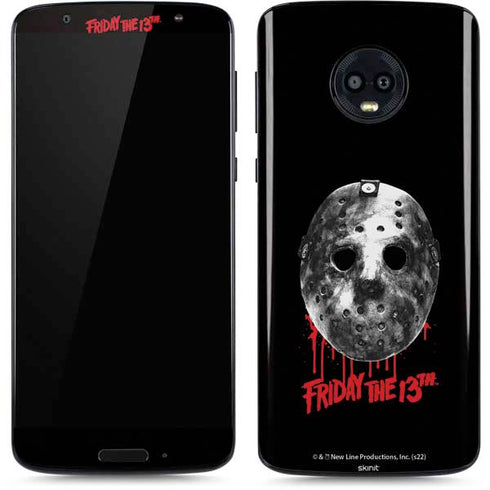 Warner Bros Friday the 13th Jason Voorhees Dripping Mask Moto G6 Skin