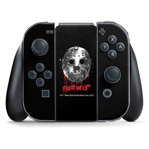 Warner Bros Friday the 13th Jason Voorhees Dripping Mask Nintendo Switch (2017-2021) Joy-Con Controller Skin